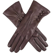 Dents Evelyn Cashmere Lined Hairsheep Leather Gloves - Mocca/Natural