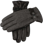 Dents Guildford Wool Flannel Back Gloves - Charcoal/Black