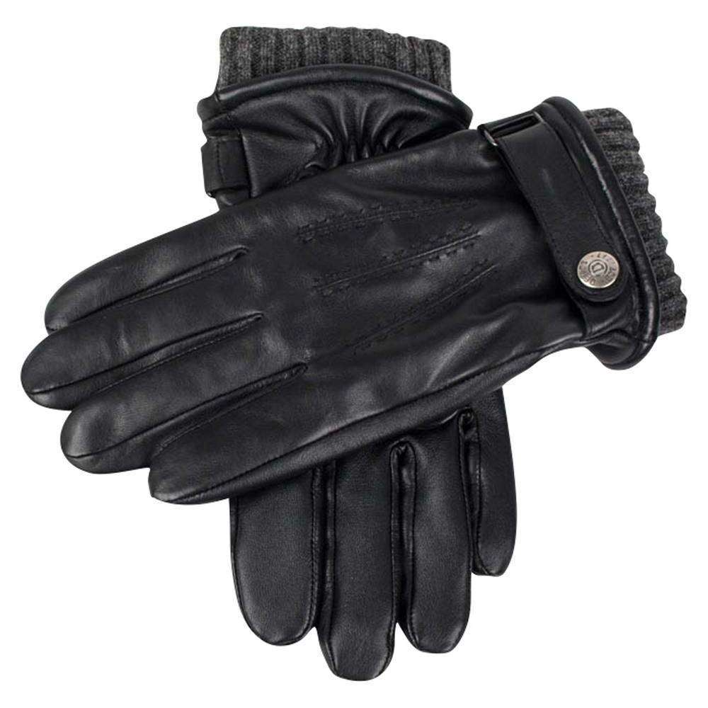 Dents Mens Black Henley Touch Screen Hairsheep Leather Gloves