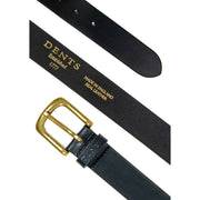 Dents Heritage Smooth Leather Belt - Black