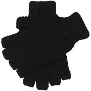 Dents Lanber Tuckstitch Half Finger Shooting Gloves - Black
