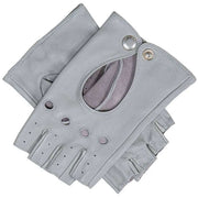 Dents Paris Hairsheep Leather Half Finger Driving Gloves - Dove Grey