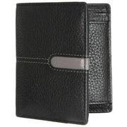 Dents Spey RFID Leather Wallet - Black/Dove Grey