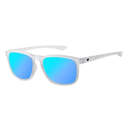 Dirty Dog Shadow Satin Mirror Polarised Sunglasses - Crystal/Grey/Ice Blue
