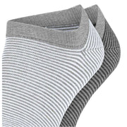 Esprit Allover Stripe 2 Pack Sneaker Socks - Grey Mix
