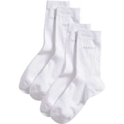 Esprit Basic Fine Knit Mid-Calf 2 Pack Socks - White
