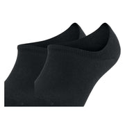 Esprit Solid High 2 Pack No Show Socks - Black