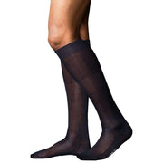 Falke No4 Pure Silk Knee High Socks - Dark Navy