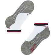 Falke Running 4 Short Bulges Sneaker Socks - White/Red
