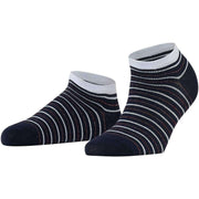 Falke Stripe Shimmer Sneaker Socks - Dark Navy