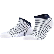 Falke Stripe Shimmer Sneaker Socks - White