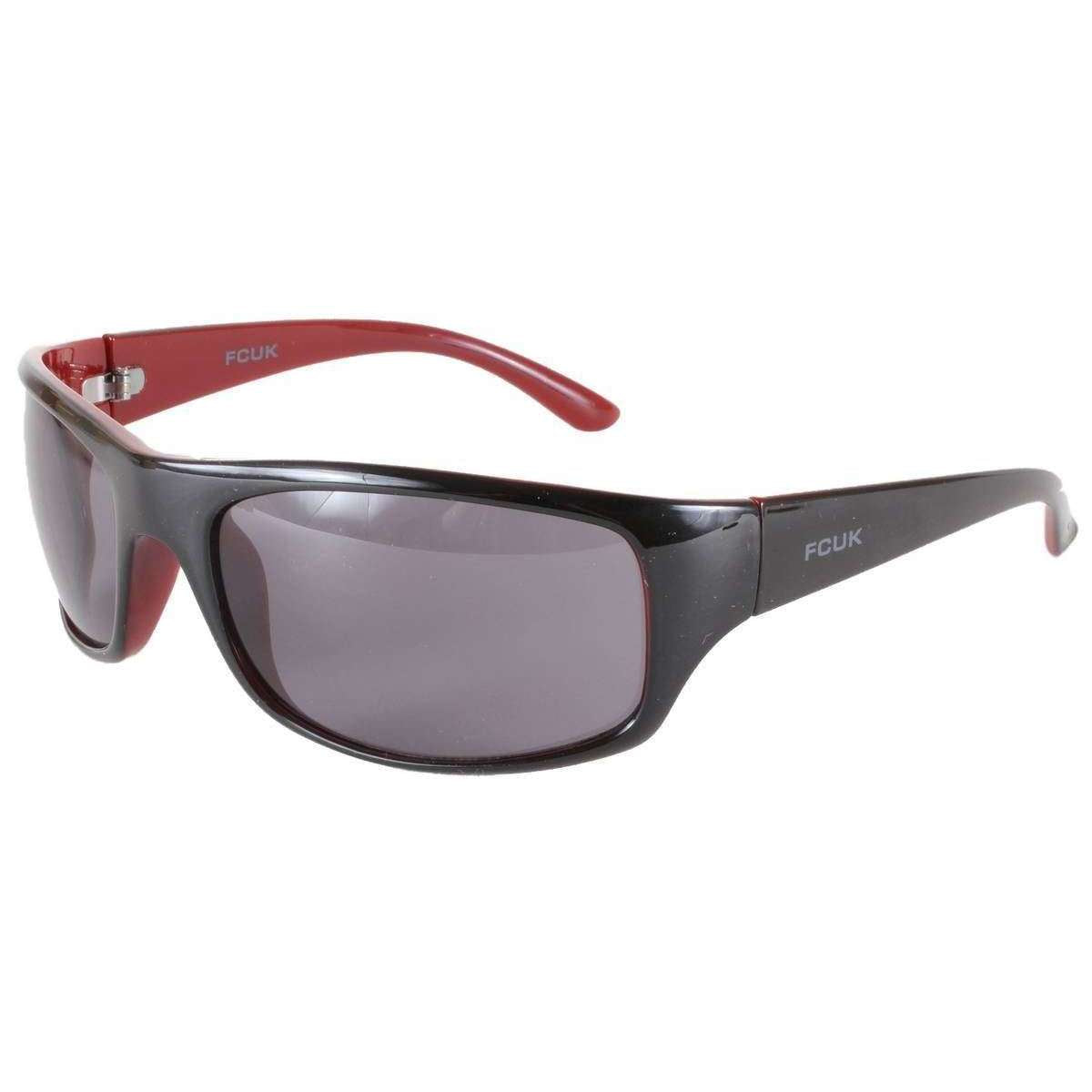 French Connection Sports Wrap Sunglasses Black/Red
