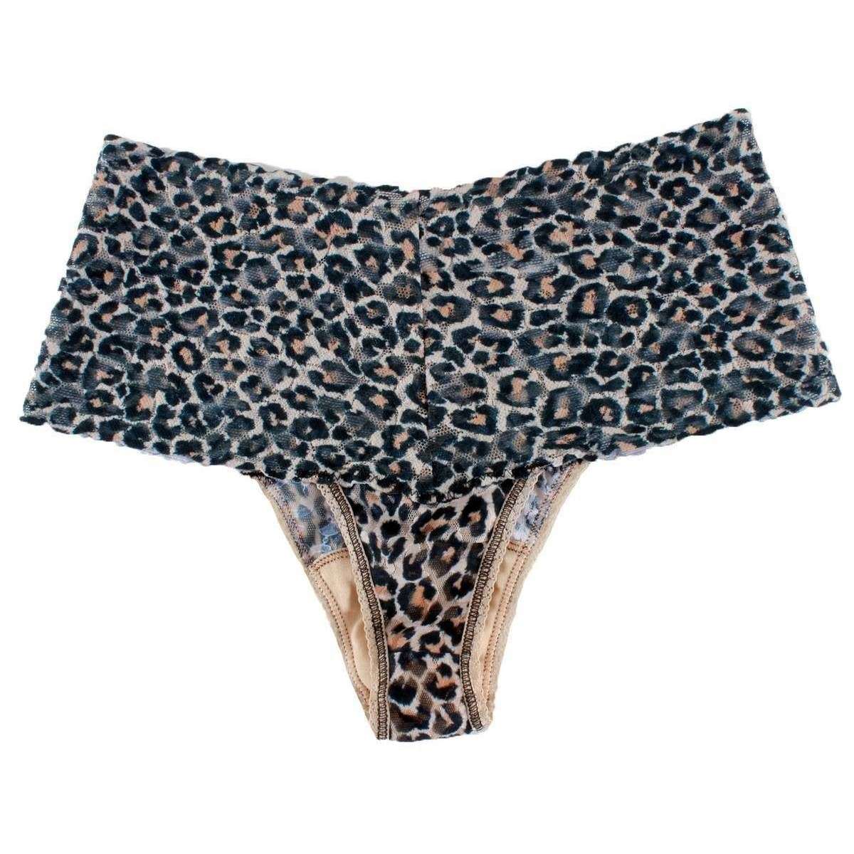 Leopard and Lace Panties with Cotton Crotch