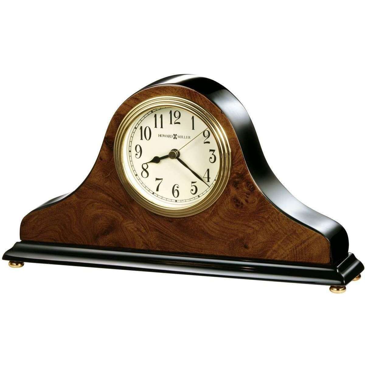 Howard Miller Black/Brown/Gold Baxter Tabletop Clock – KJ Beckett
