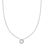 KJ Beckett October Birthstone Opal Necklace - Silver