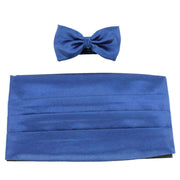 Knightsbridge Neckwear Bow Tie and Cummerbund Set - Blue