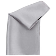 Knightsbridge Neckwear Fine Silk Pocket Square - Silver