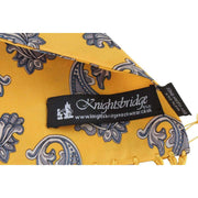 Knightsbridge Neckwear Large Paisley Silk Scarf - Yellow