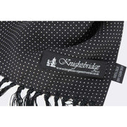 Knightsbridge Neckwear Pin Dot Silk Scarf - Black