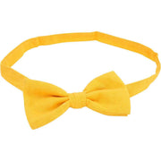 Knightsbridge Neckwear Plain Pre-Tied Cotton Bow Tie - Mustard Yellow