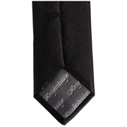 Knightsbridge Neckwear Single Striped Silk Skinny Tie - Black/Blue