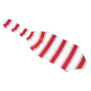 Knightsbridge Neckwear Striped Silk Cravat - Red/Cream