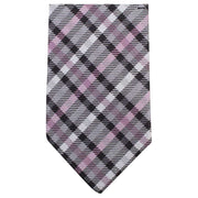 Knightsbridge Neckwear Tartan Woven Tie - Pink/Grey/Black