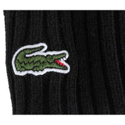 Lacoste Ribbed Wool Beanie - Black