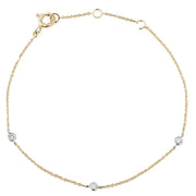 Mark Milton Diamond Bracelet - Yellow Gold/Clear