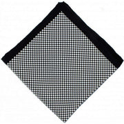 Michelsons of London 4 Pattern Silk Pocket Square - Black