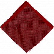 Michelsons of London 4 Pattern Silk Pocket Square - Red