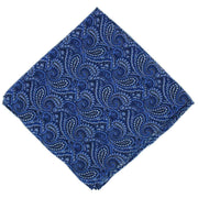 Michelsons of London All Over Paisley Silk Handkerchief - Blue