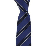 Michelsons of London Classic Bar Stripe Silk Tie - Royal Blue