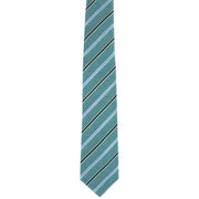 Michelsons of London Classic Double Stripe Silk Tie - Teal
