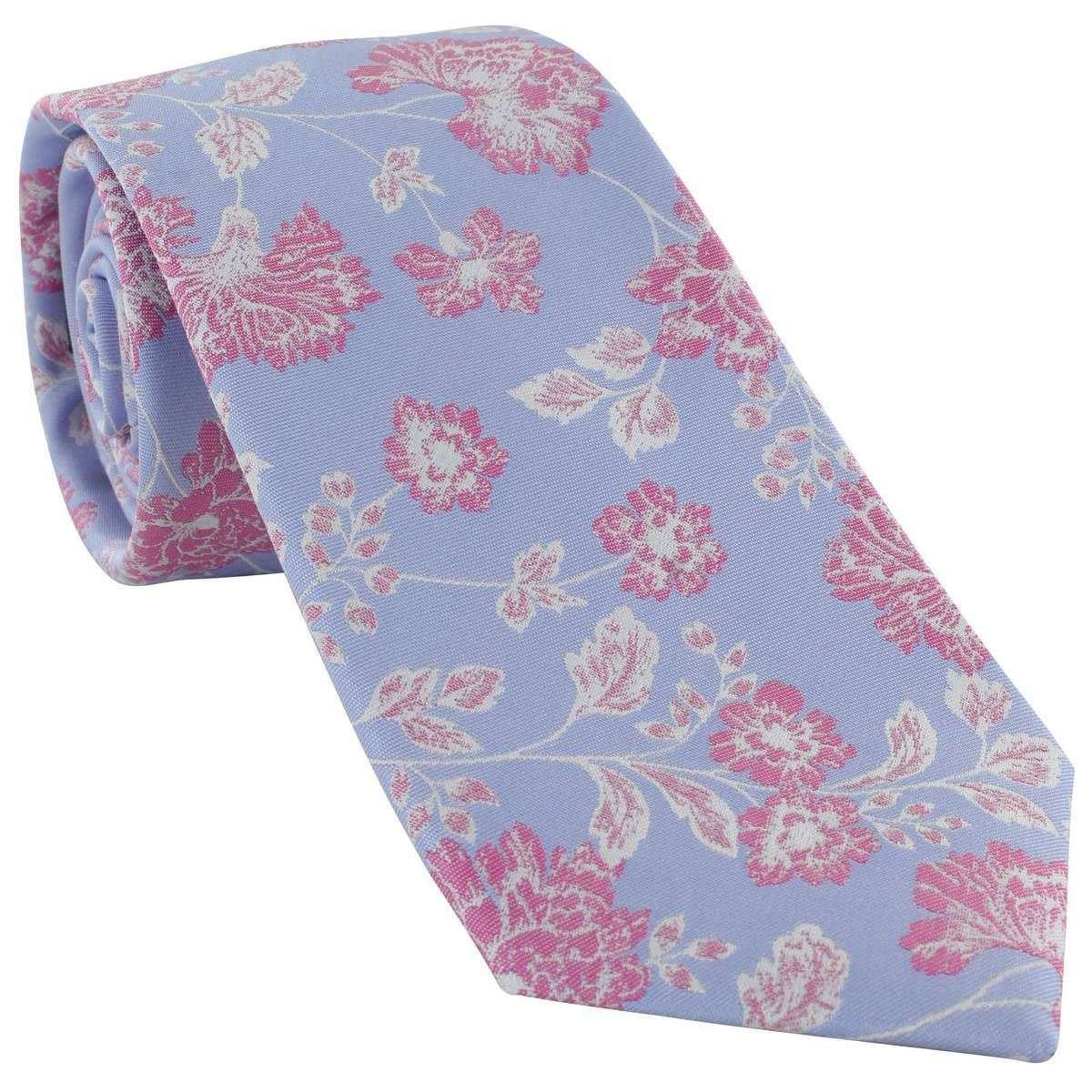 Michelsons Of London Silk Tie – Small Union Jack Pattern, Navy, 100% Silk (146cm X 8cm)