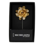 Michelsons of London Flower Lapel Pin - Gold
