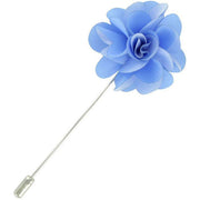Michelsons of London Flower Lapel Pin - Light Blue