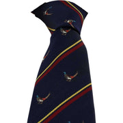 Michelsons of London Pheasant Silk Tie - Navy