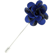 Michelsons of London Pin Dot Flower Lapel Pin - Royal Blue