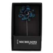 Michelsons of London Pin Dot Flower Lapel Pin - Teal