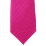 Michelsons of London Plain Rib Polyester Tie - Magenta Pink