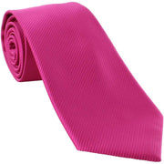 Michelsons of London Plain Rib Polyester Tie - Magenta Pink