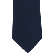 Michelsons of London Plain Silk Tie - Navy Blue