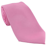 Michelsons of London Plain Tie and Contrast Floral Pocket Square Set - Pink
