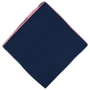 Michelsons of London Shoestring Border Handkerchief - Blue/Pink