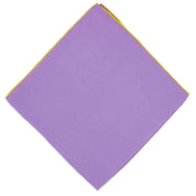 Michelsons of London Shoestring Border Handkerchief - Lilac/Yellow