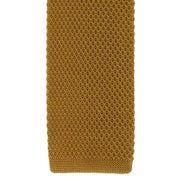 Michelsons of London Silk Knitted Skinny Tie - Gold