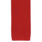 Michelsons of London Silk Knitted Skinny Tie - Red
