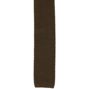 Michelsons of London Silk Knitted Tie - Brown