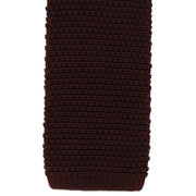 Michelsons of London Silk Knitted Tie - Burgundy